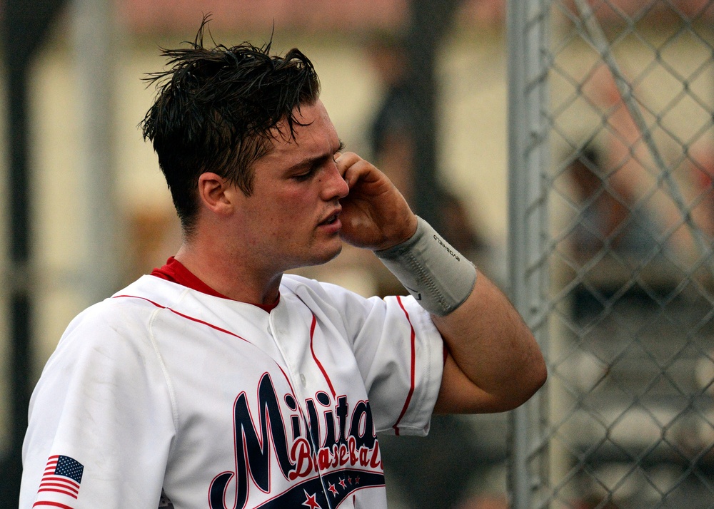 USA Military Baseball Team Pacific plays a game against Baseball First League Allstars from Osaka, Japan.