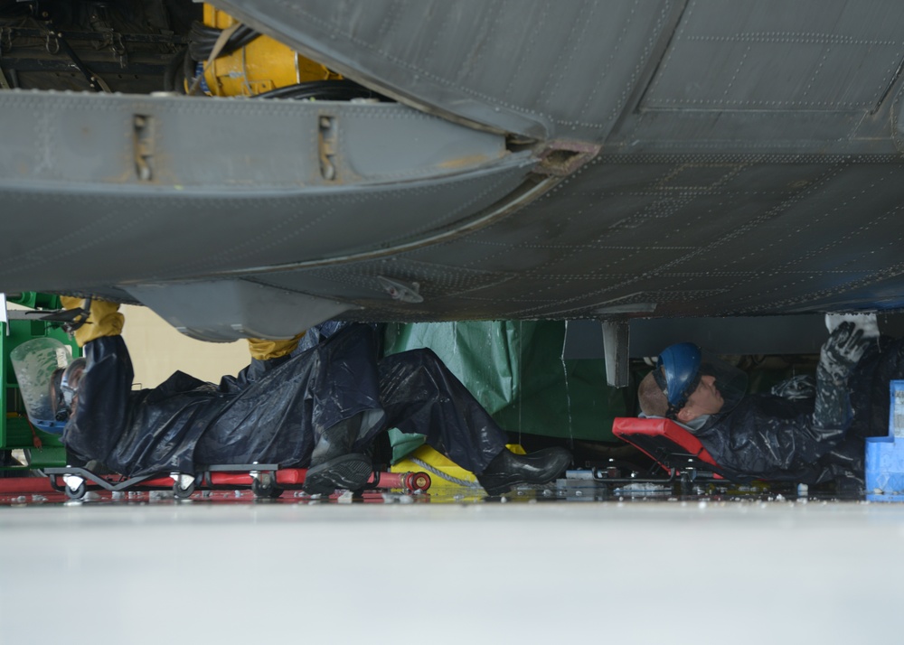 Washing a C-130