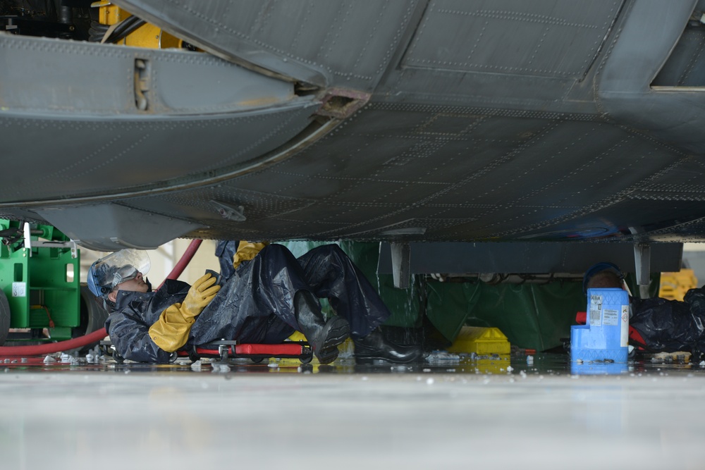 Washing a C-130