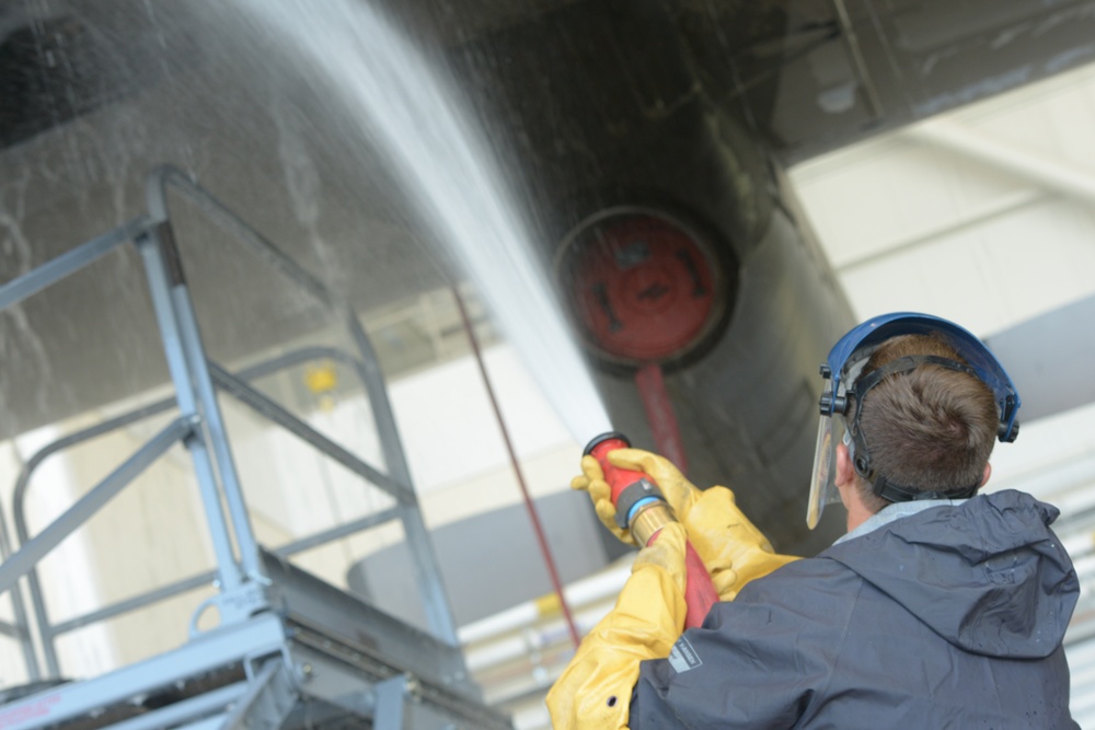 Washing a C-130