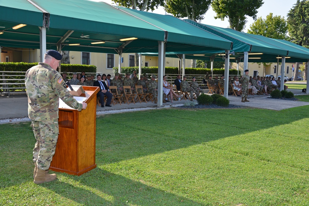 Change of Command and Change of Responsibility Ceremony, Public Health Activity Italy.