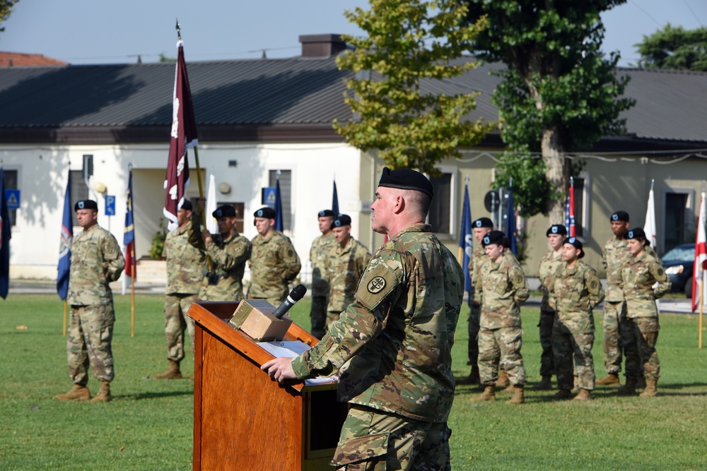 Change of Command and Change of Responsibility Ceremony, Public Health Activity Italy.