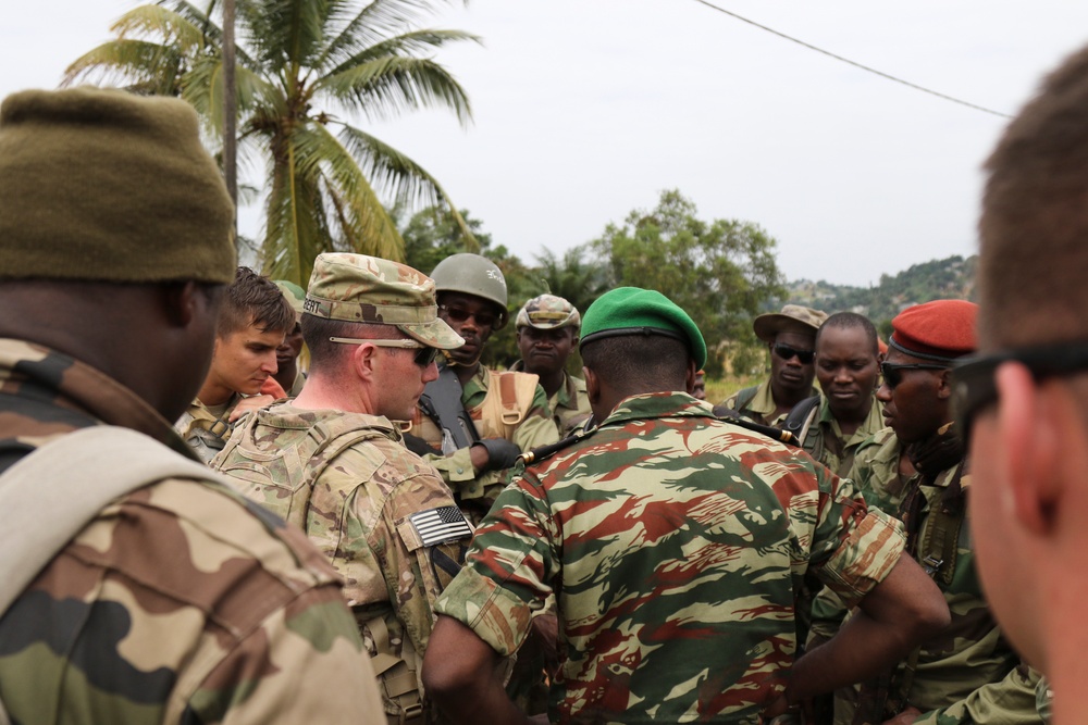 101 Division (Air Assault) Soldiers train alongside Gabonese counterparts during Judicious Activation ’17-2