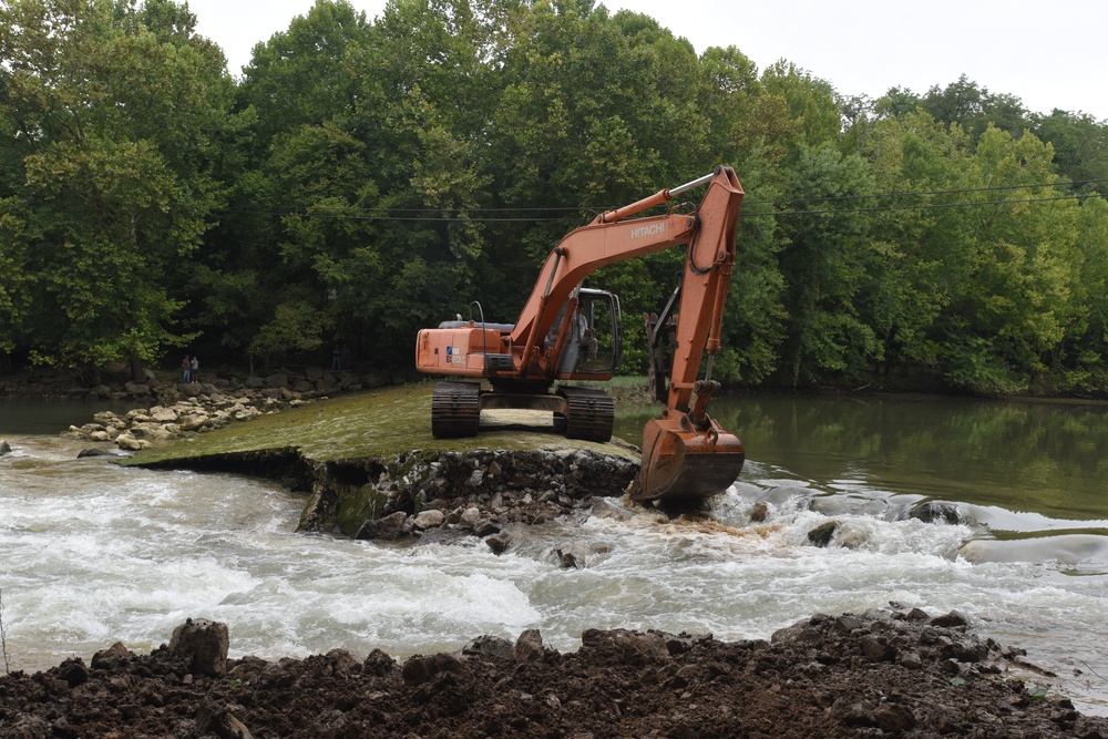 Stream restoration underway with Roaring River Dam removal