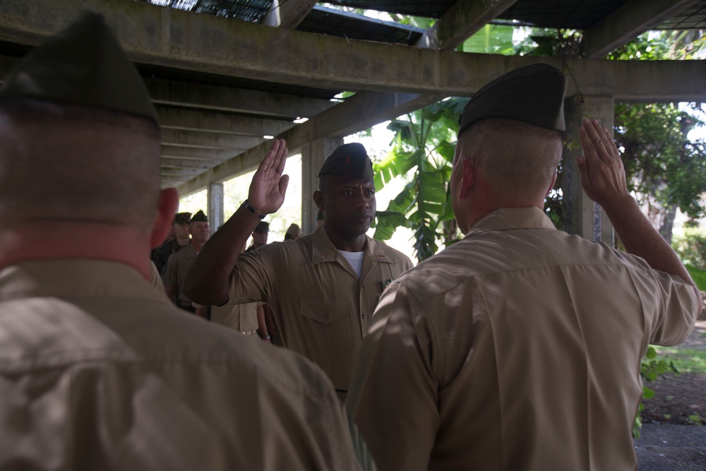 SPMAGTF-CR-AF Command Element Marines Promoted to New Rank