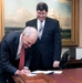 Richard V. Spencer is sworn in as the 76th Secretary of the Navy