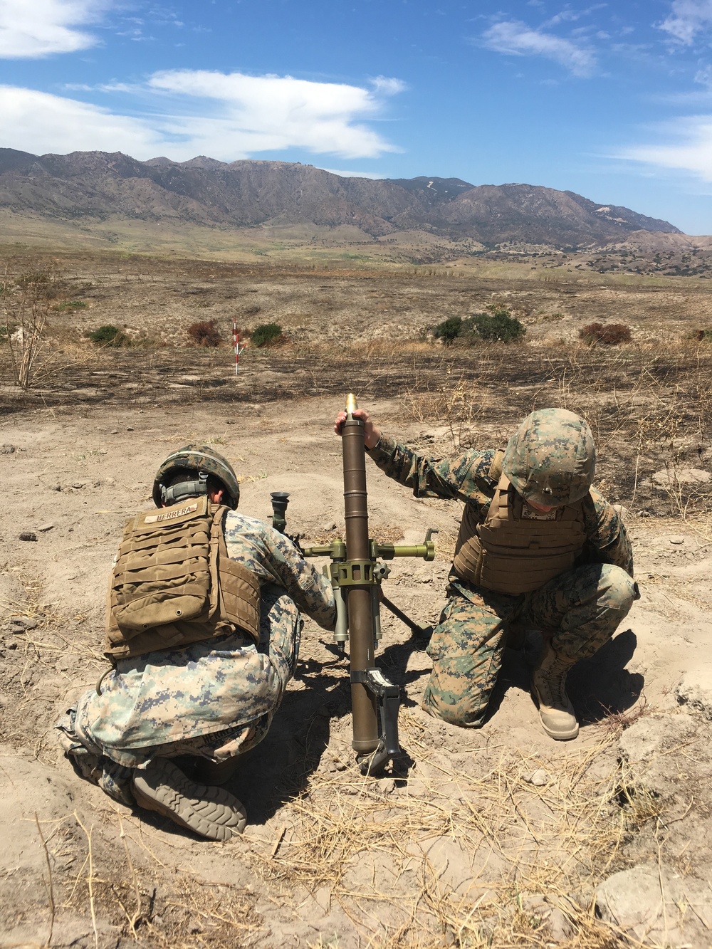 1st MLG Combat Skills Training School Conducts Mortar Shoot
