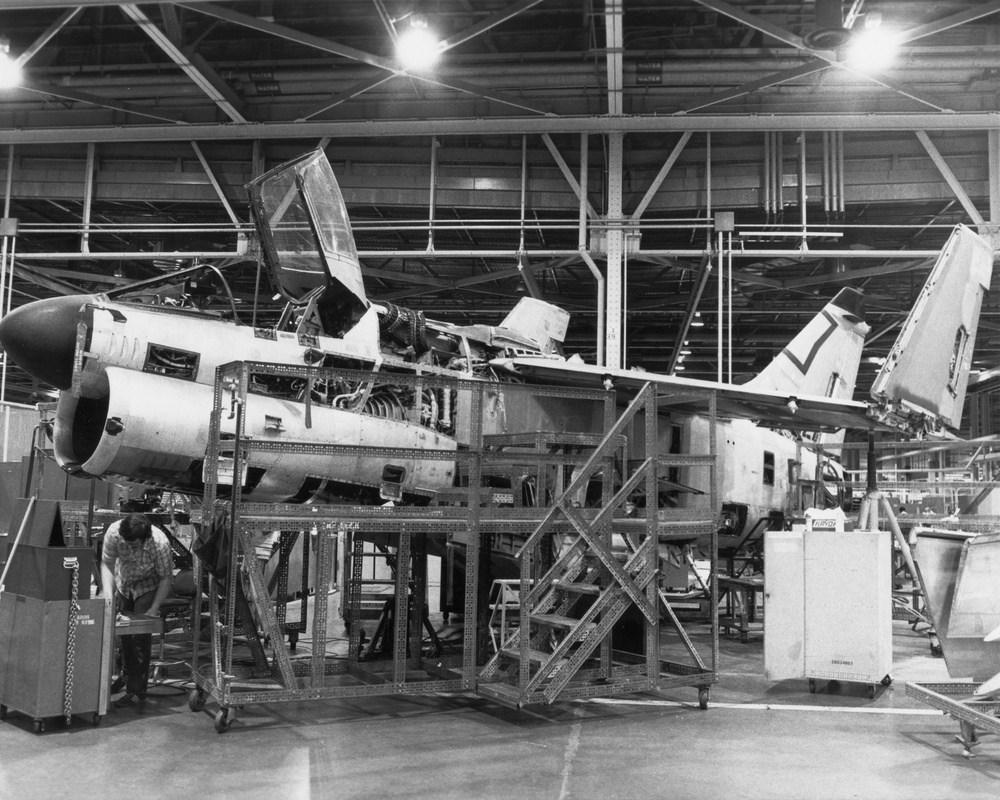 A-7D Corsair II during depot level maintenance at Tinker Air Force Base, Oklahoma