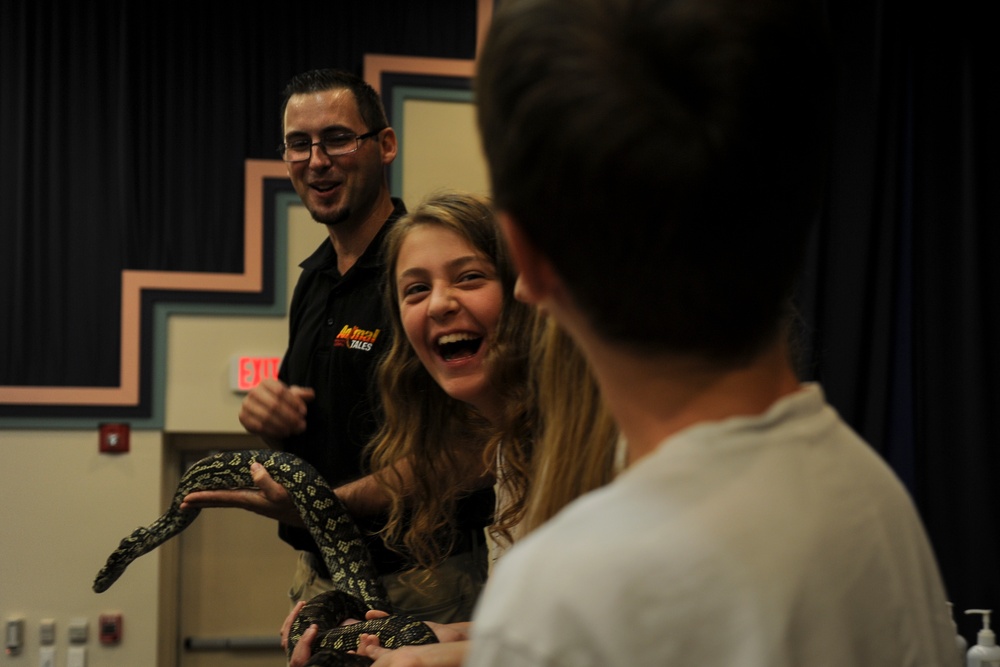 Hurlburt Field youth meet exotic animals