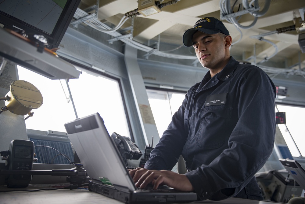 USS Gerald R. Ford's Navigation Bridge