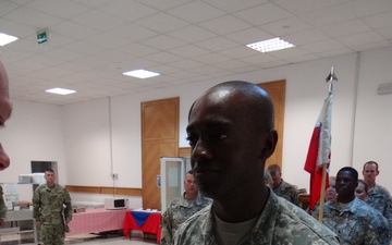Tennessee National Guardsmen Lt. Mitchell Promoted in Romania during Exercise Saber Guardian 17