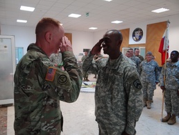 Tennessee National Guardsmen Lt. Mitchell Promoted in Romania during Exercise Saber Guardian 17