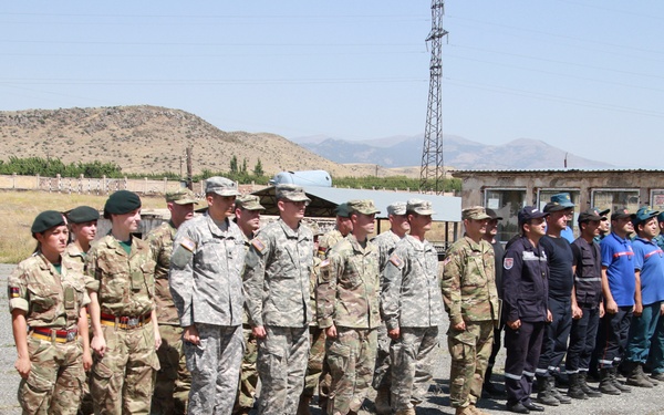 KSNG, British soldiers train firefighters in Armenia