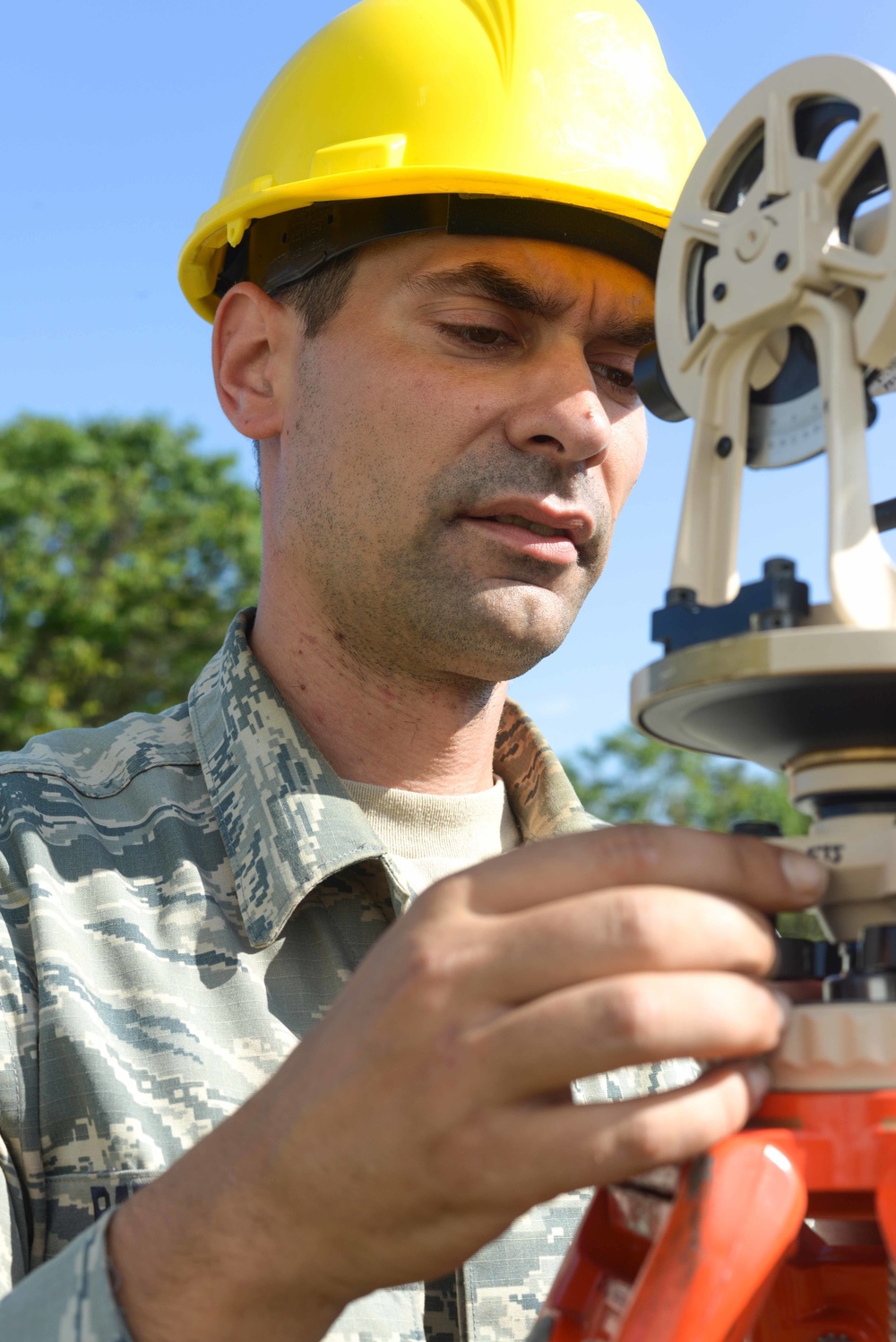 Plumb the Tower- Transit Set Up, 243rd EIS