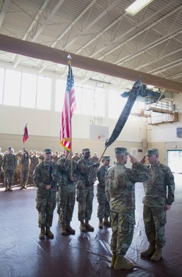 86th Combat Support Hospital cases its colors in preparation for Middle East deployment