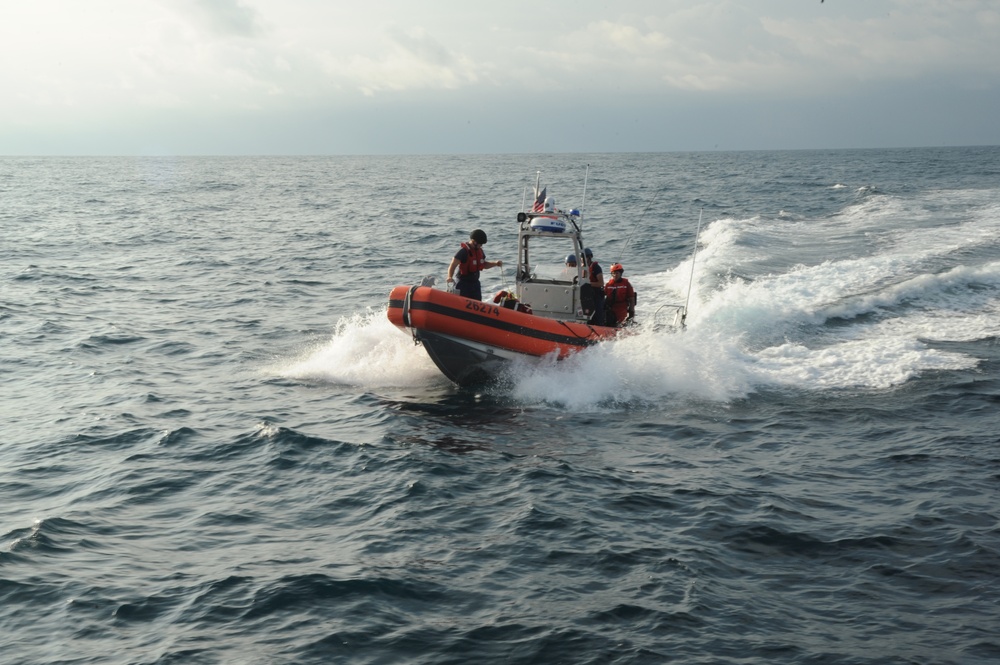 USCGC Tampa Conducts Boat Ops