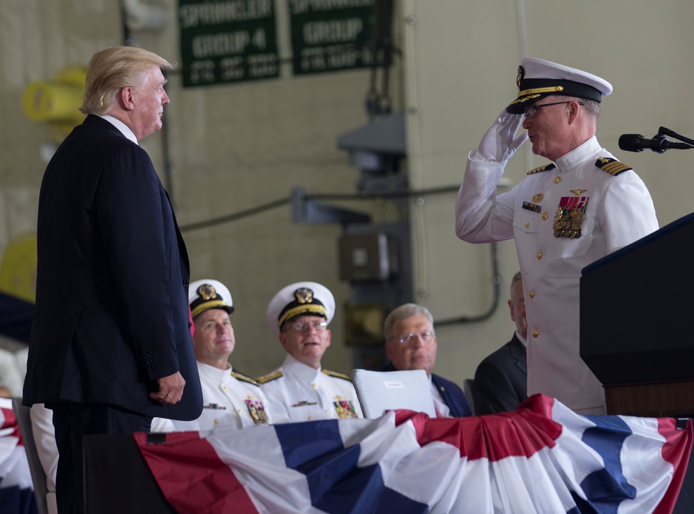 aircraft carrier USS Gerald R. Ford (CVN 78) Commissioning Ceremony