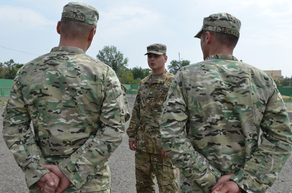 U.S. Army Soldier translates in his native country