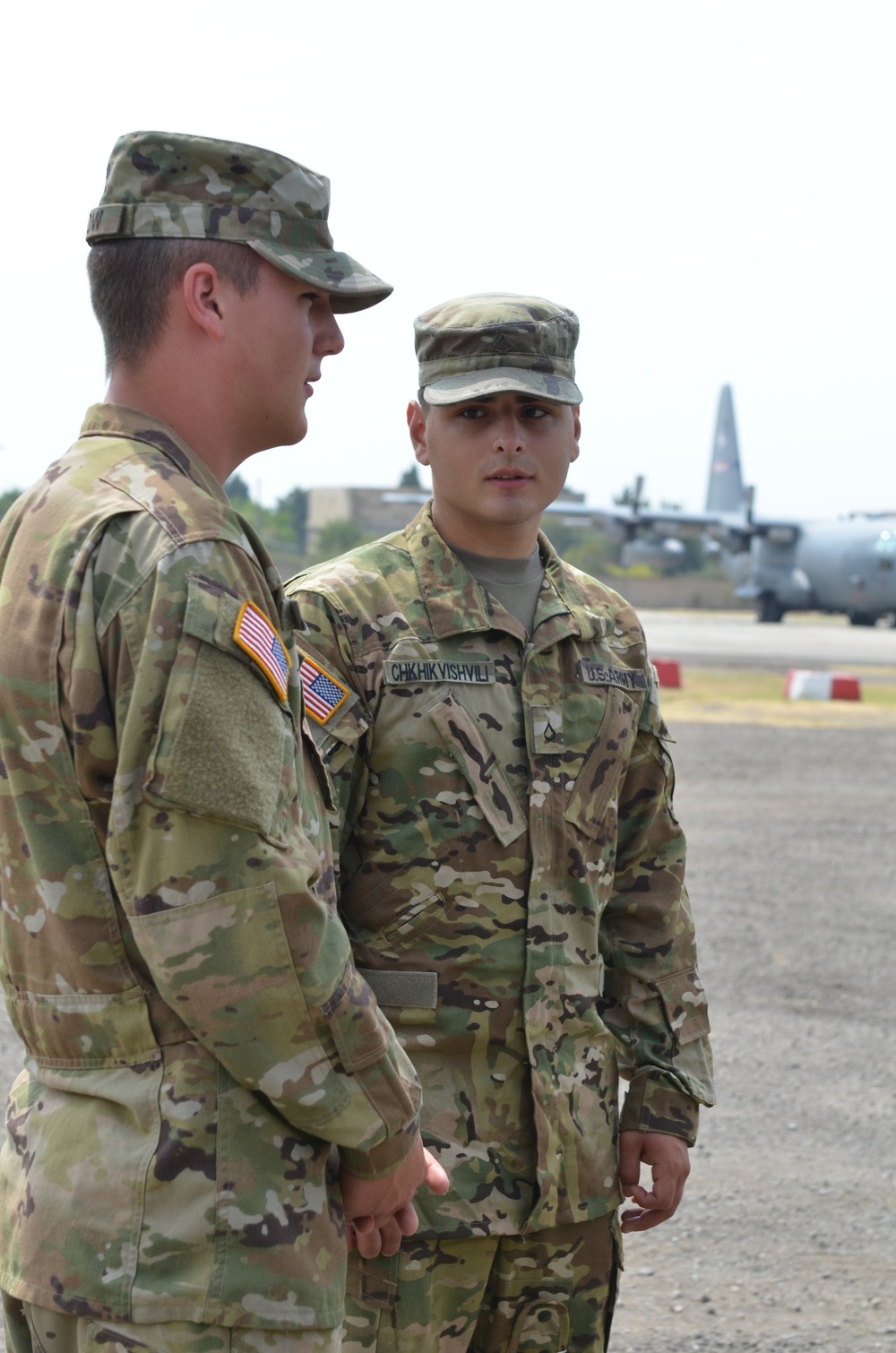 U.S. Army Soldier translates in his native country