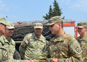 U.S. Army Soldier translates in native country