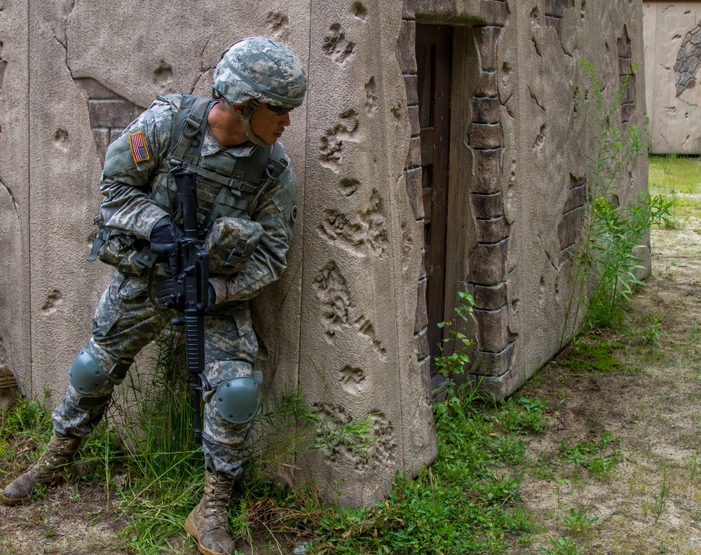 Spc. Kenny Ochoa watches for enemy combatants