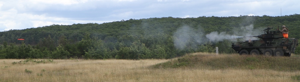 US Marine Light Armored Reconnaissance Vehicle Fires Away