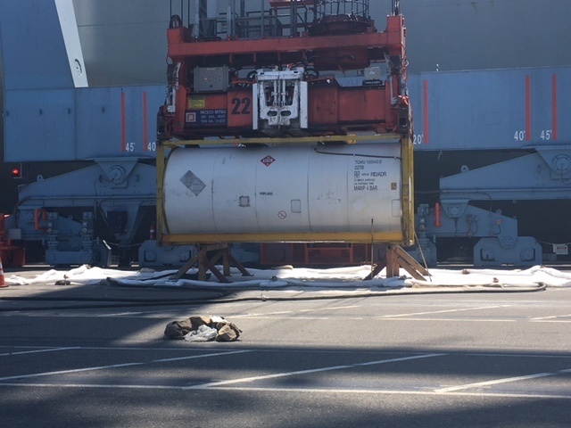 Port of Long Beach Harbour Bridge chemical spill
