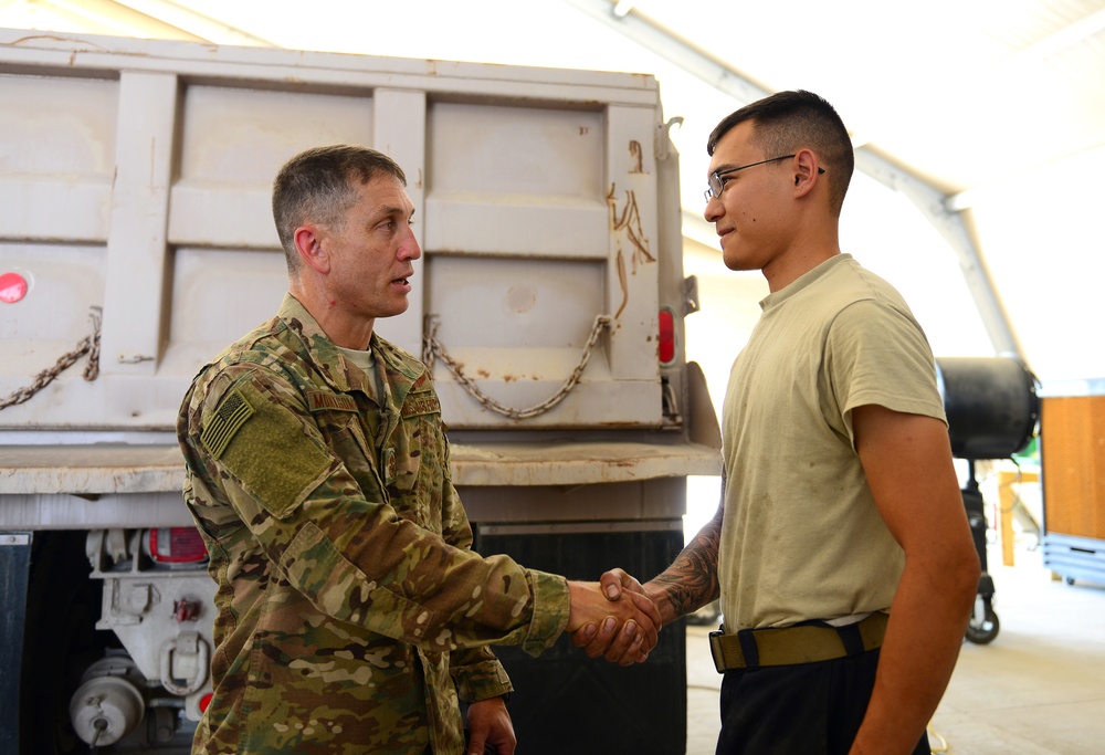 AFCENT Command Chief visits 407th AEG