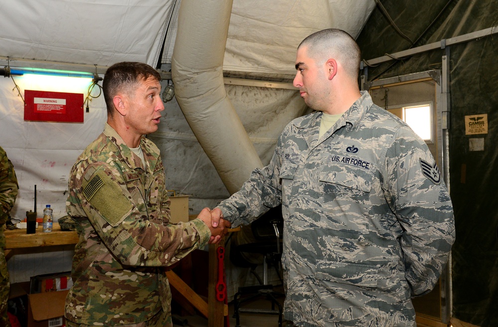 AFCENT Command Chief visits 407th AEG