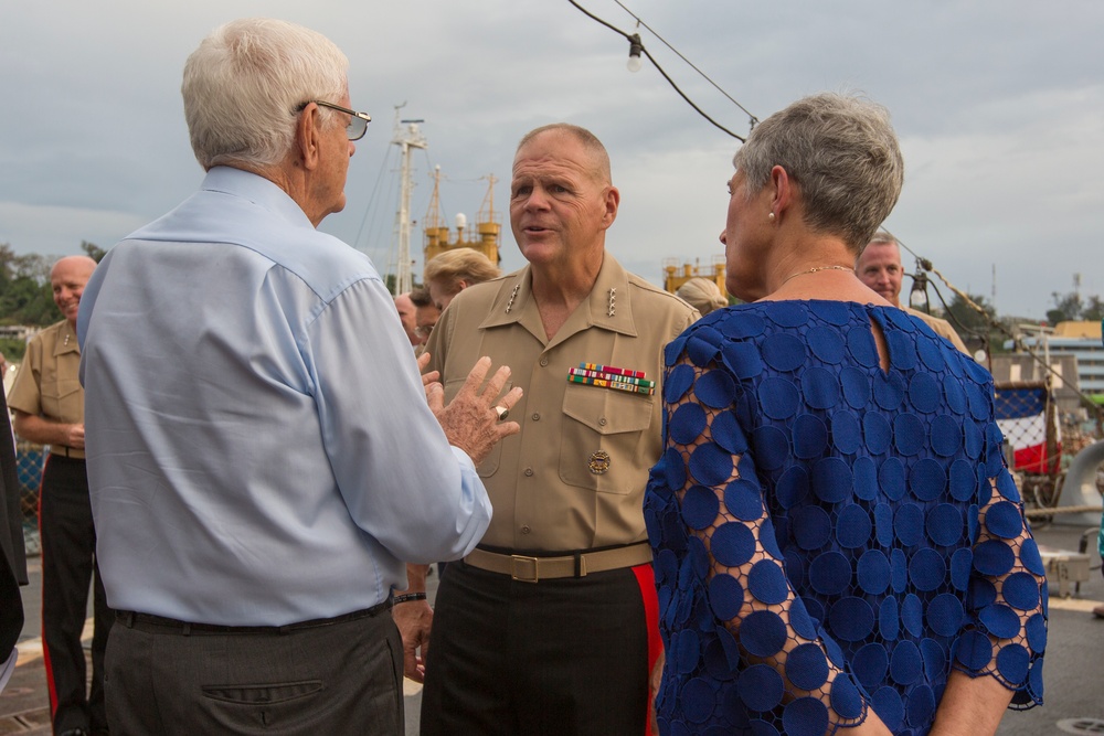 CMC Attends Reception Aboard USS Barry