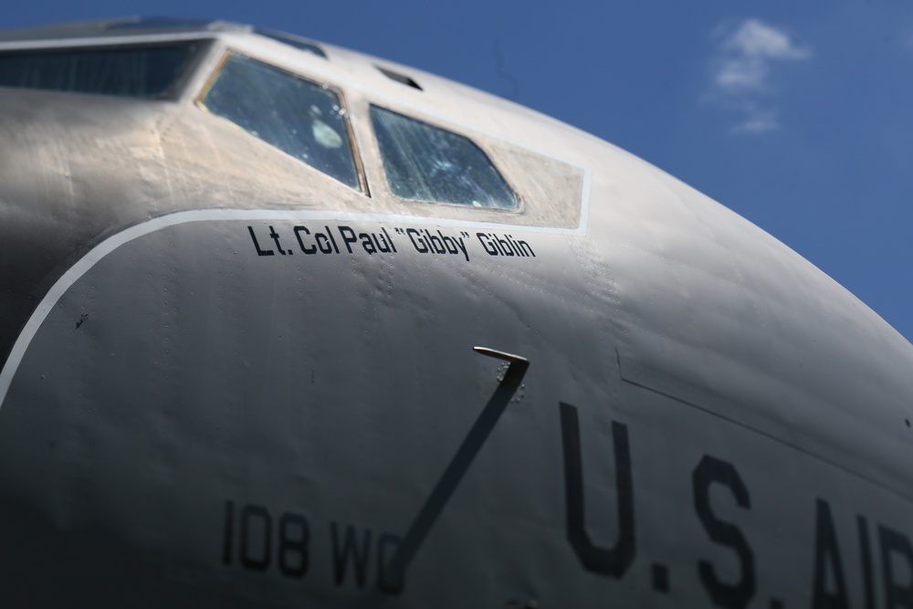 KC-135 Stratotanker static display named for Lt. Col. Paul Giblin