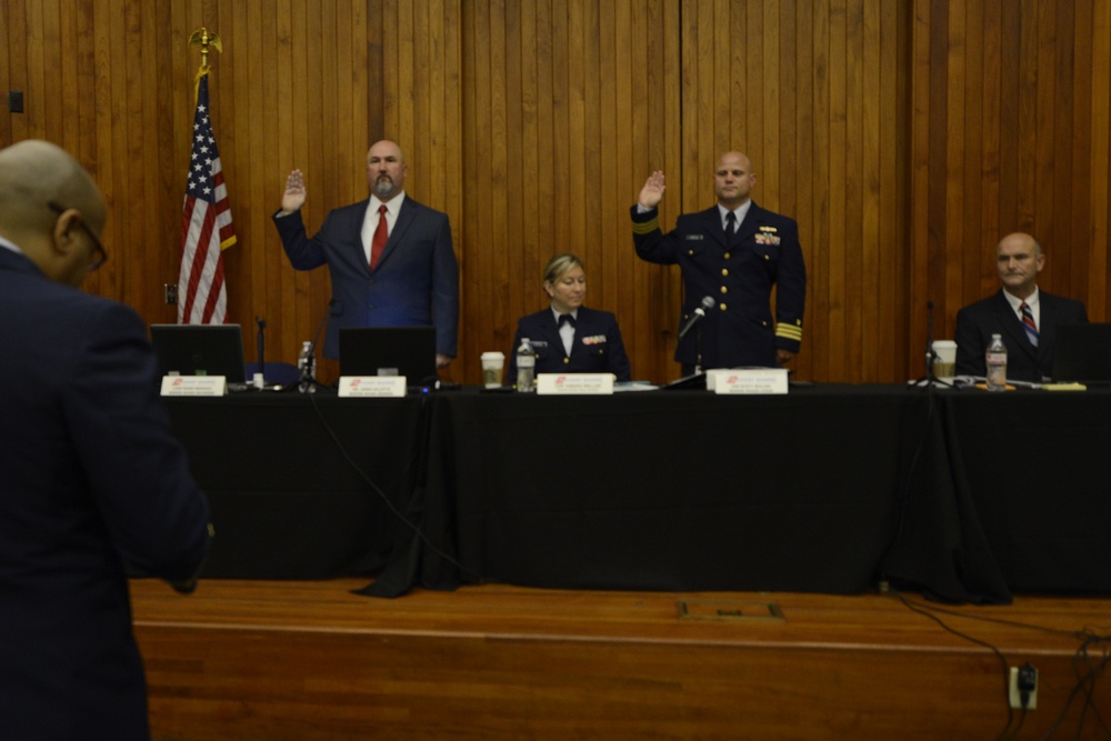 Coast Guard conducts first day of F/V Destination hearing