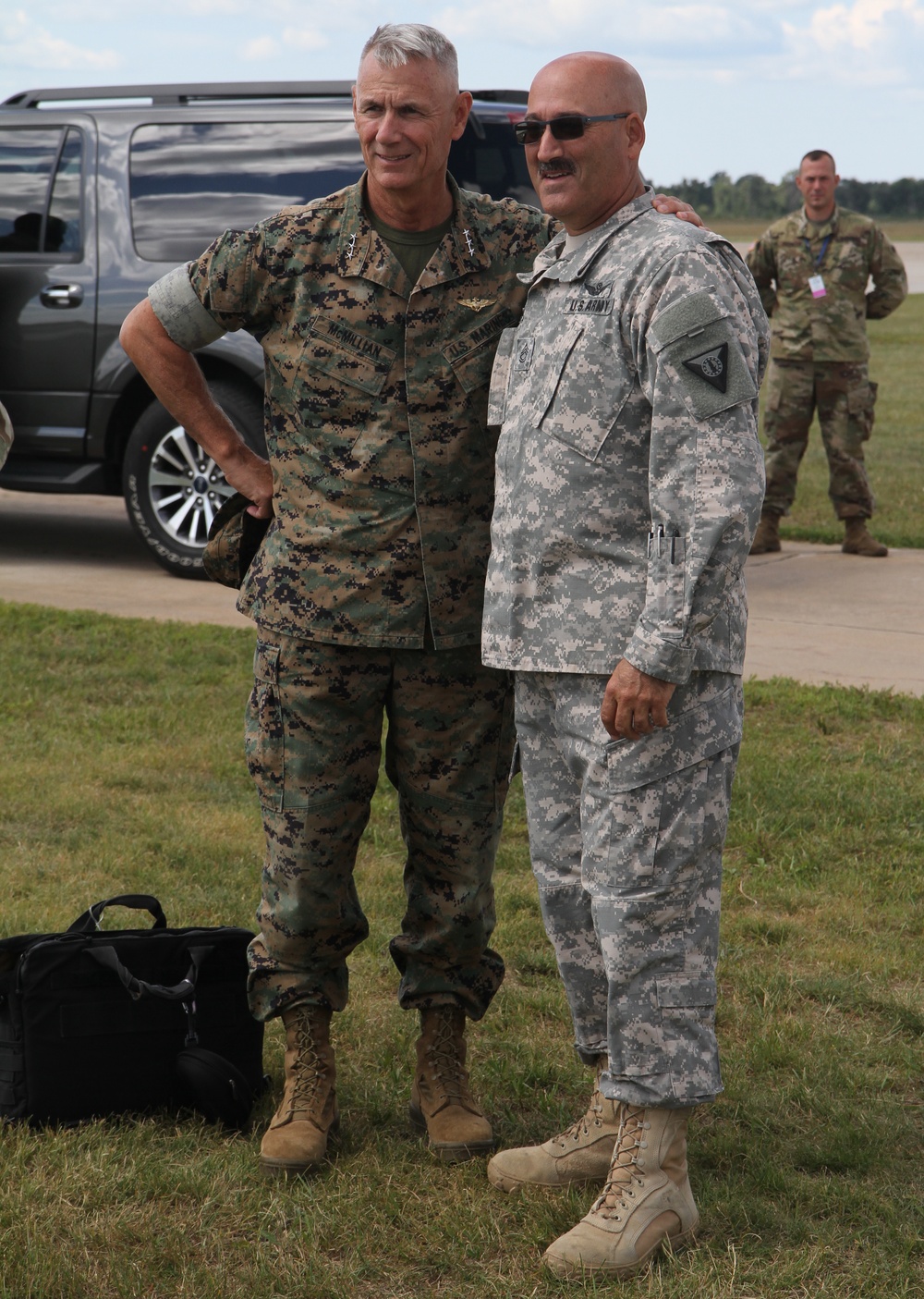 Marine Corps Forces Reserve Lt. General McMillian arrives at Exercise Northern Strike 17