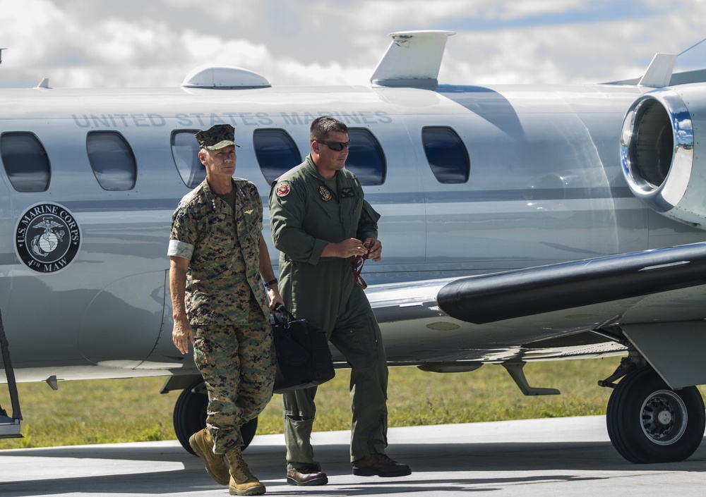 Lt. Gen. Rex McMillian Arrives at Grayling, MI