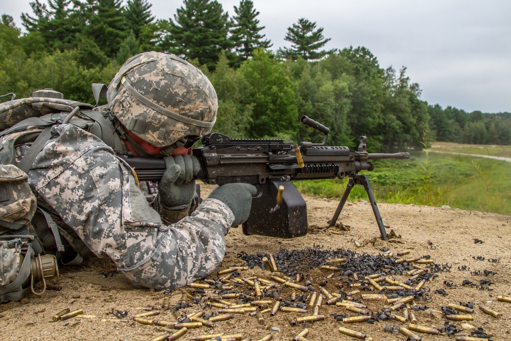 Spc. Wantea Seong fires a M-249 squad automatic weapon