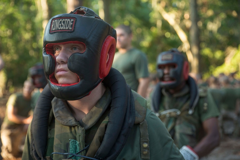 Marine recruits battle through training on Parris Island