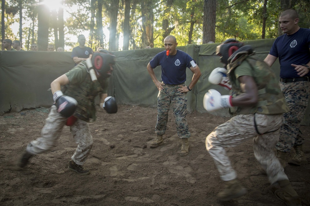 Marine recruits battle through training on Parris Island