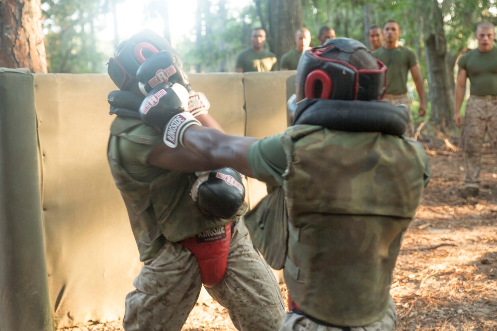 Marine recruits battle through training on Parris Island