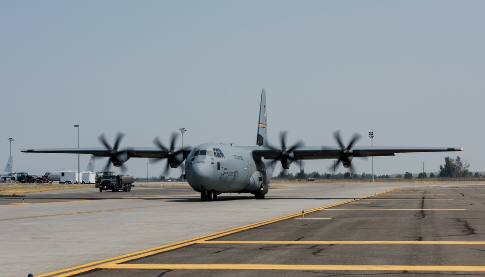 C-130 lands at  Fairchild