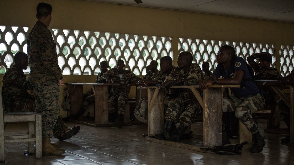 SPMAGTF-CR-AF Marines Train Cameroonian Marines