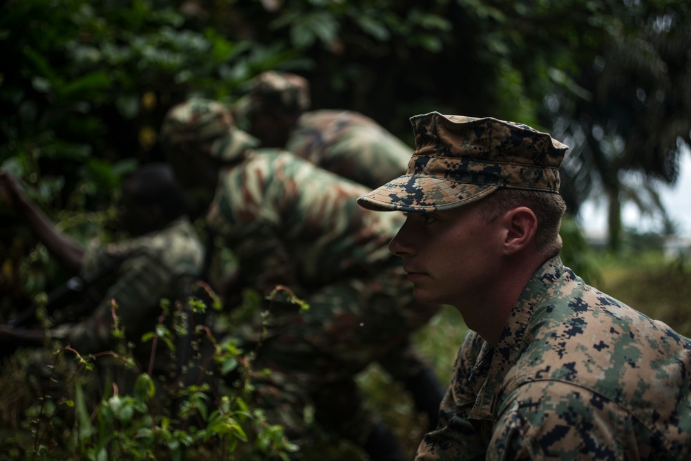 SPMAGTF-CR-AF Marines Train Cameroonian Marines