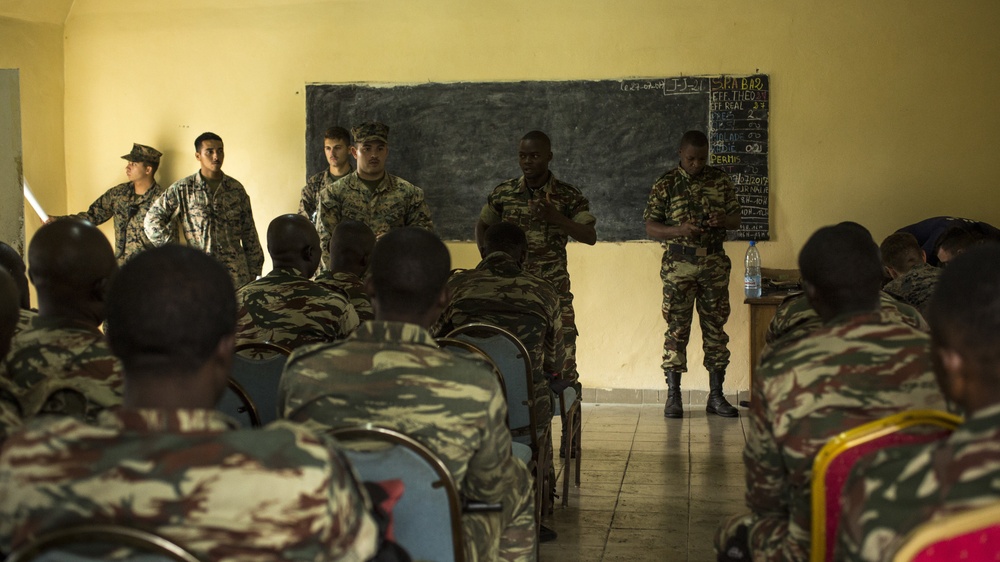 SPMAGTF-CR-AF Marines Train Cameroonian Marines