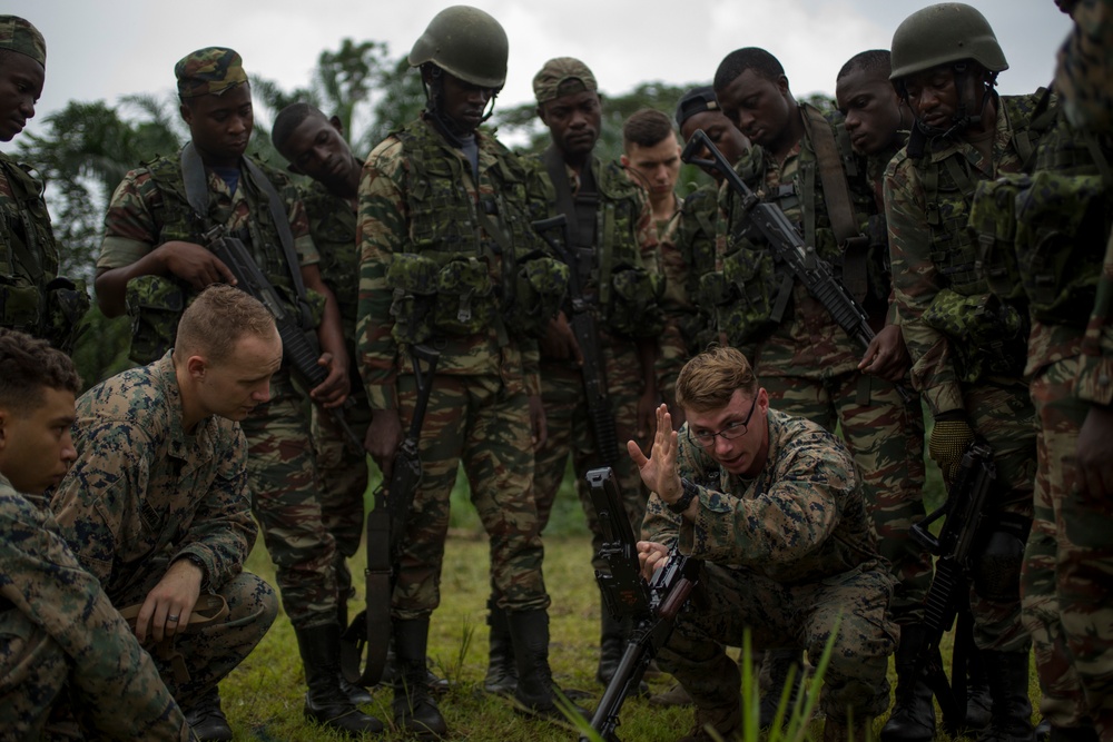 SPMAGTF-CR-AF Marines Train Cameroonian Marines