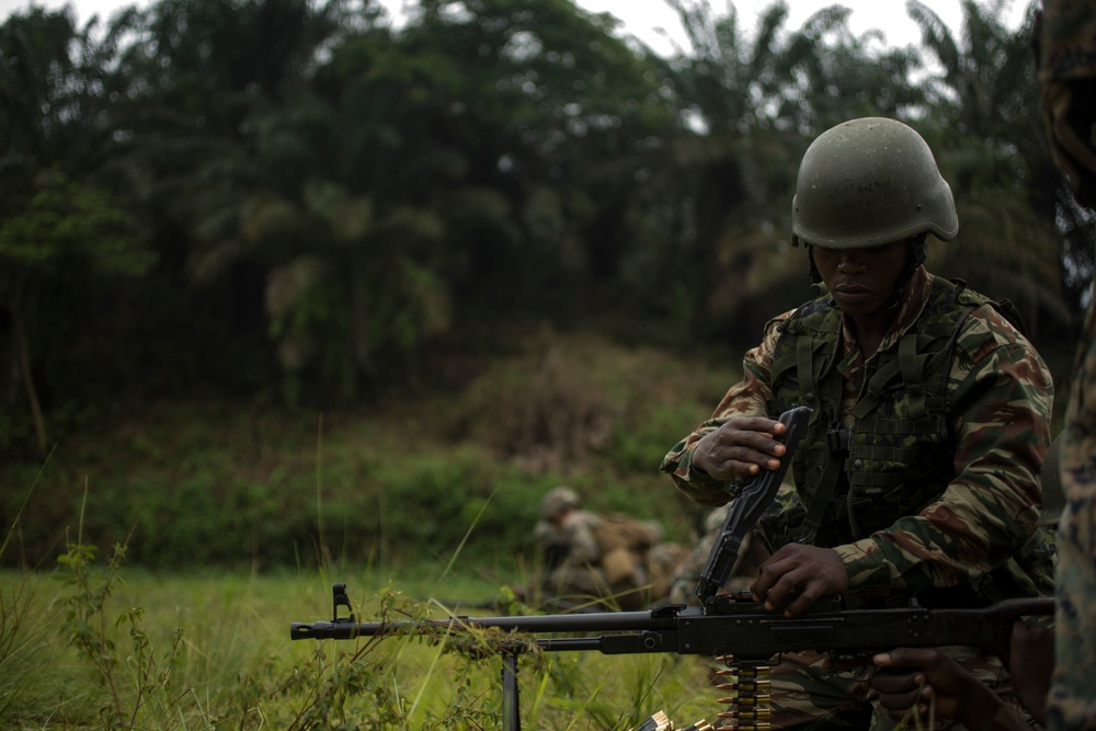 SPMAGTF-CR-AF Marines Train Cameroonian Marines