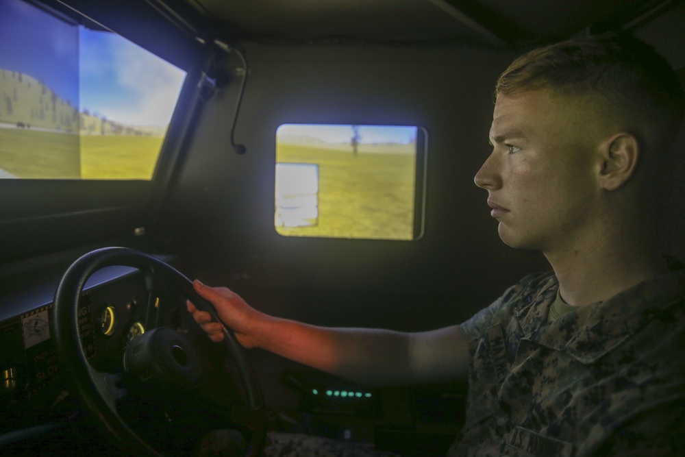 Marines take on Humvee course