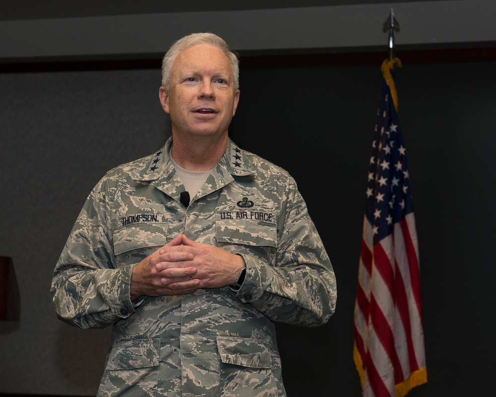 Lt. Gen. John Thompson visits Space Logistics Directorate