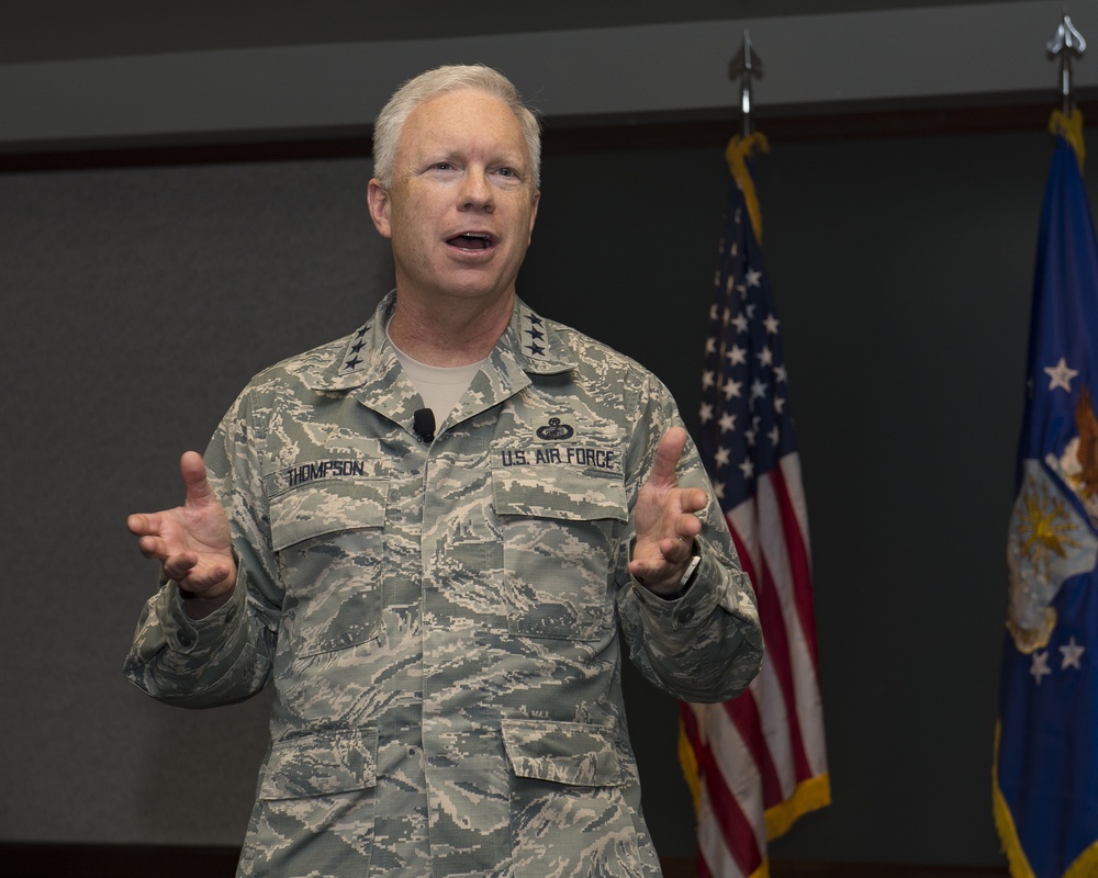 Lt. Gen. John Thompson visits Space Logistics Directorate