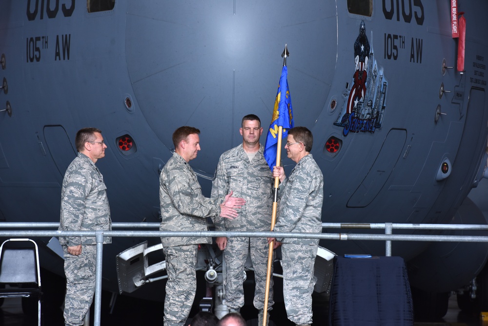 Lt. Col. Richard Carter assumes command of the 105th Maintenance Group