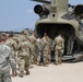 Florida National Guard 3rd Battalion, 265th Air Defense Artillery Regiment, board a CH-47 Chinook