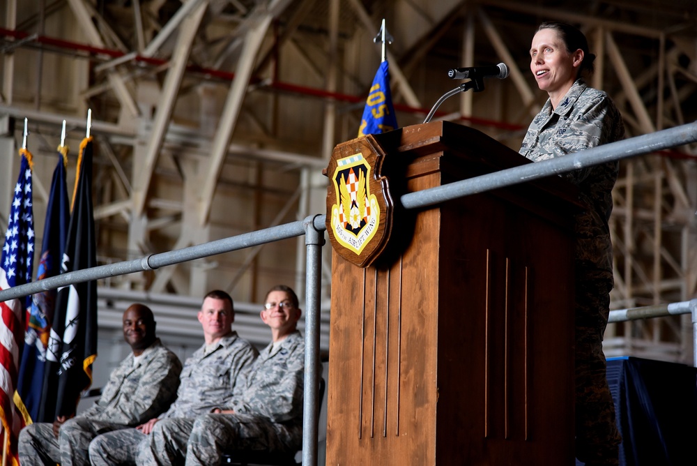 Col. Marlon Crook assumes command of the 105th Mission Support Group